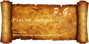 Pieller Gyöngyi névjegykártya